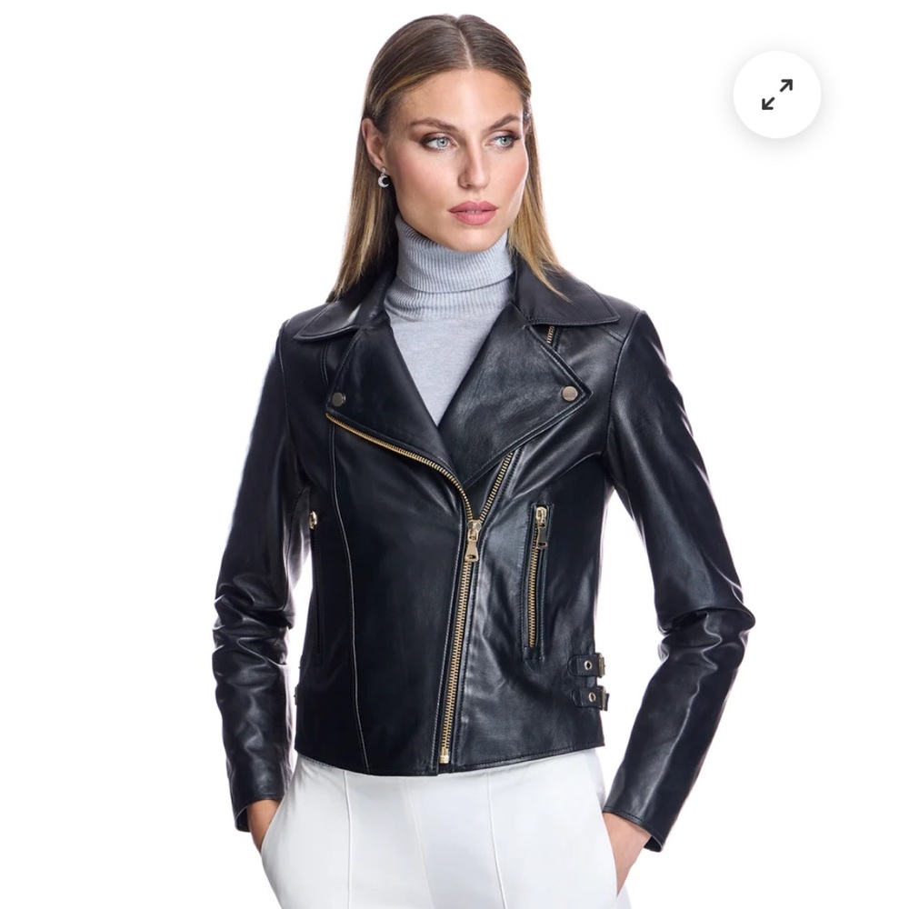 MAXIMILIAN LEATHER BIKER JACKET NEW WITHOUT TAG!